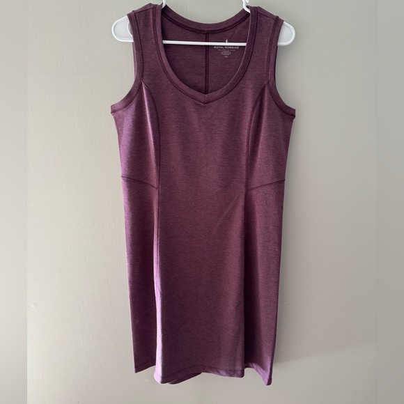 Royal Robbins Metro Melange Shift Dress Plum Knit Travel Water Repellent M - Picture 3 of 6